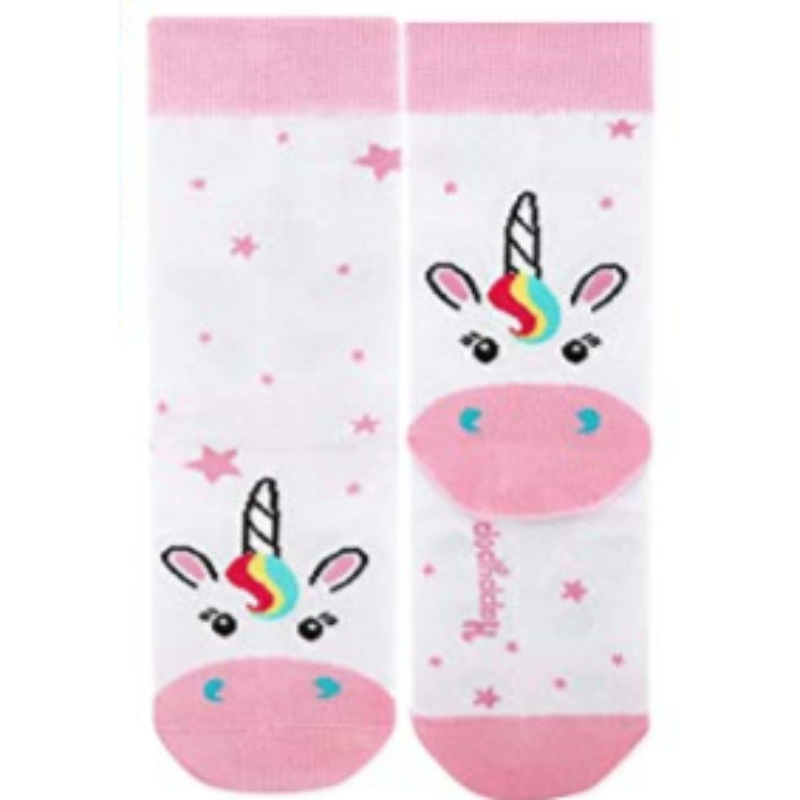 Rainbow Unicorn Cartoon Printing Female Autumn And Winter Crew Socks